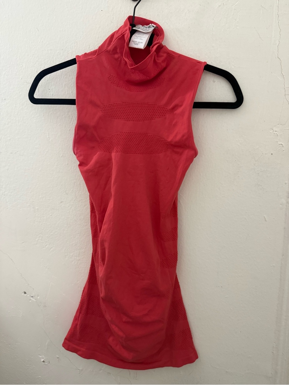 Sleeveless Mock Neck dress in Red